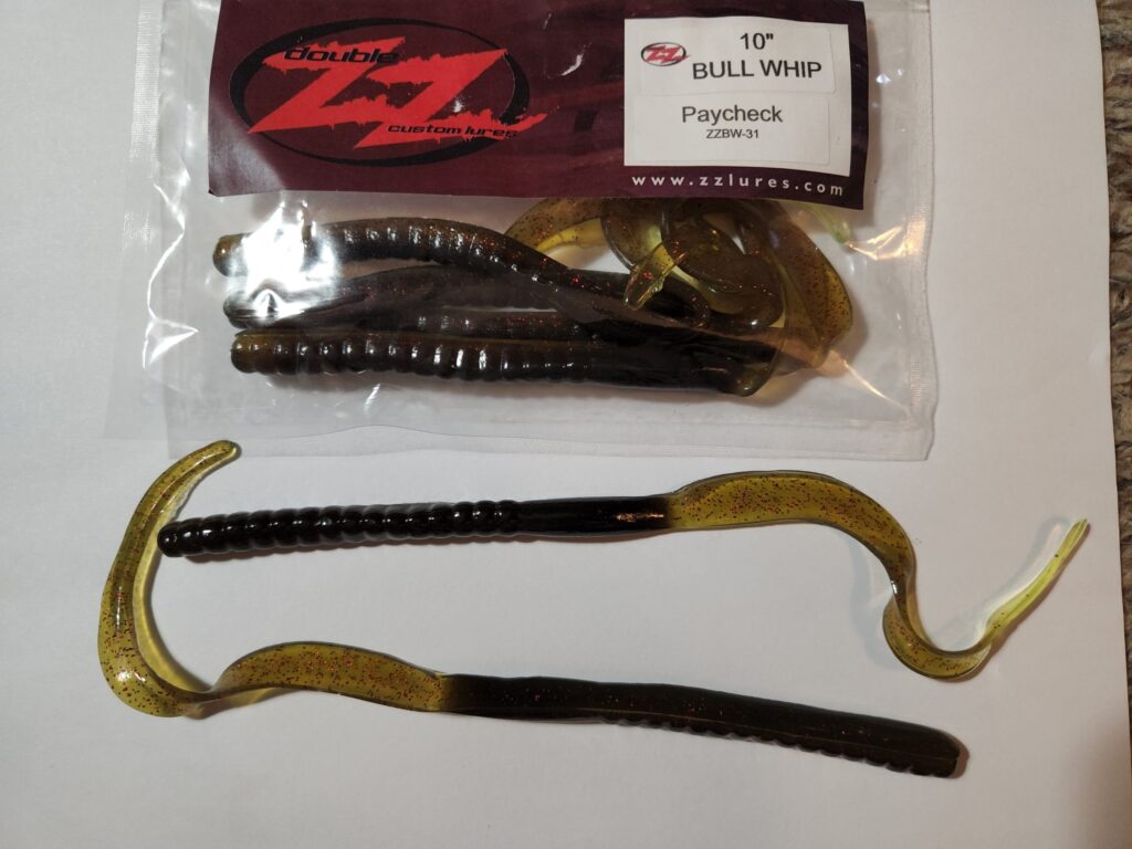 Double ZZ lures 10in bull whip paycheck